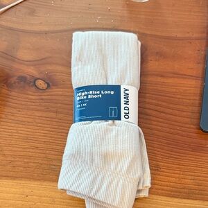 Old Navy Ribbed White High-Rise Bike Shorts SZ 4X